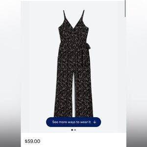 Black Patterned Women's Jumpsuit